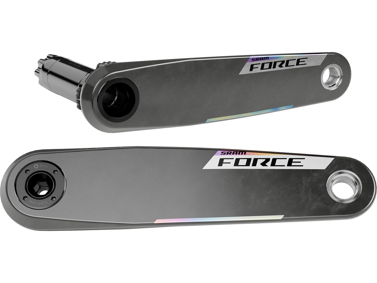 SRAM Force E1 DUB Road Bike Crank Arm Assembly 160mm No Chainrings - Black