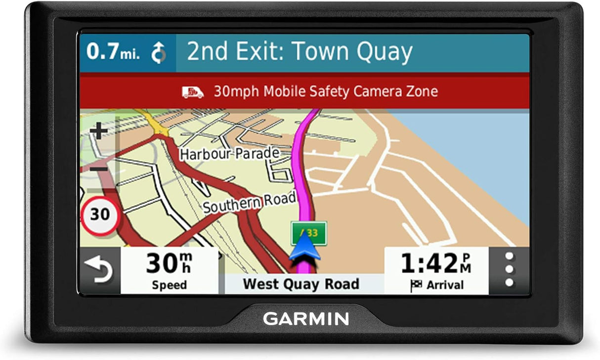 Garmin Drive 52 MT-S 5in Sat Nav UK ROI Maps Lifetime Driver Alerts - Black