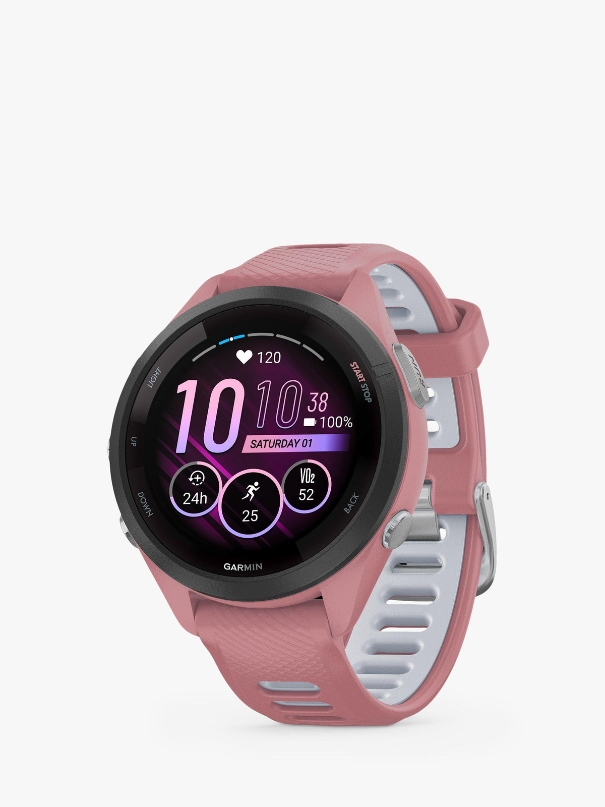 Garmin Forerunner 265S GPS AMOLED Running Smartwatch Heart Rate Pink White