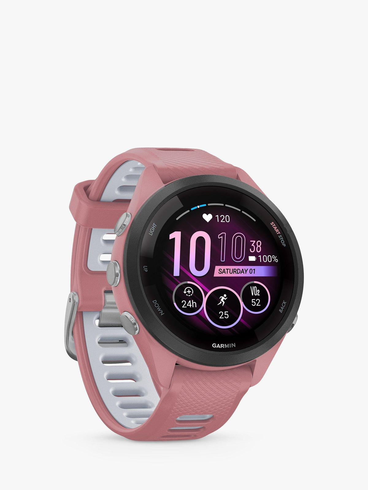 Garmin Forerunner 265S GPS AMOLED Running Smartwatch Heart Rate Pink White