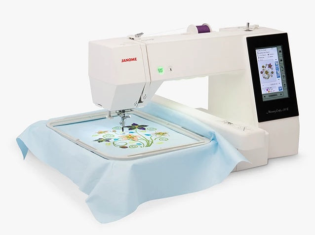 Janome Memory Craft 500E Embroidery Machine - White - Kazoop