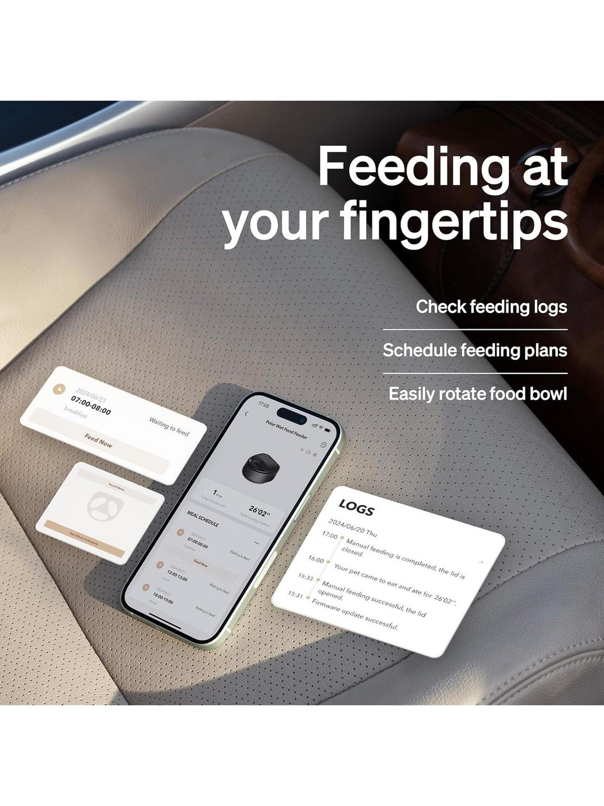 Petlibro Wet Food Plastic Pet Feeder H340 x W200 x D360mm - Multi