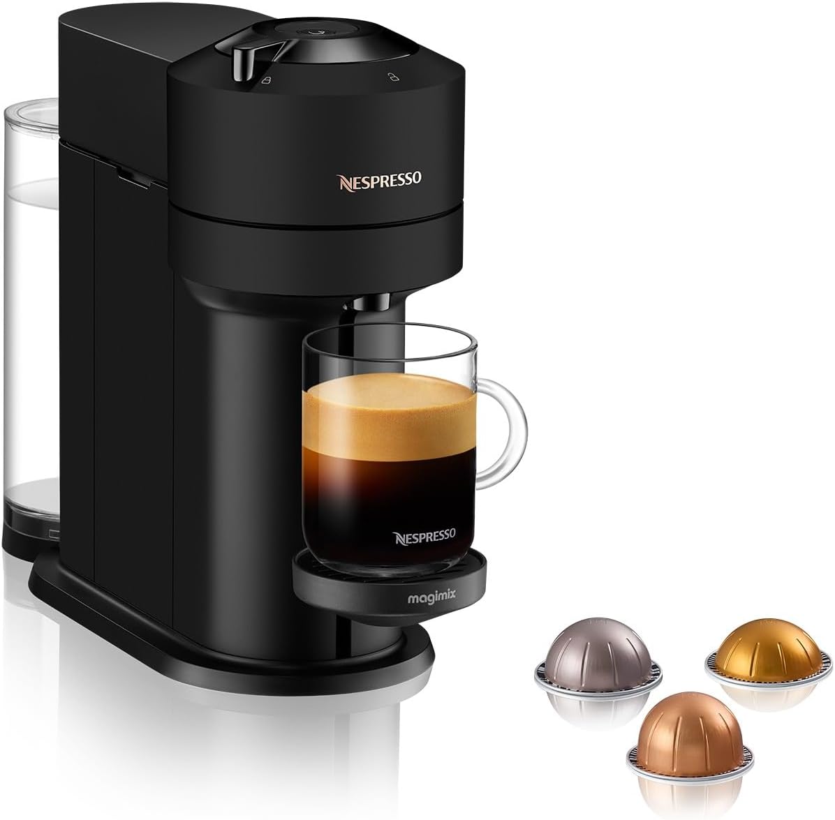 Nespresso 11719-UK Vertuo by Magimix Next Capsule Coffee Machine Matt Black