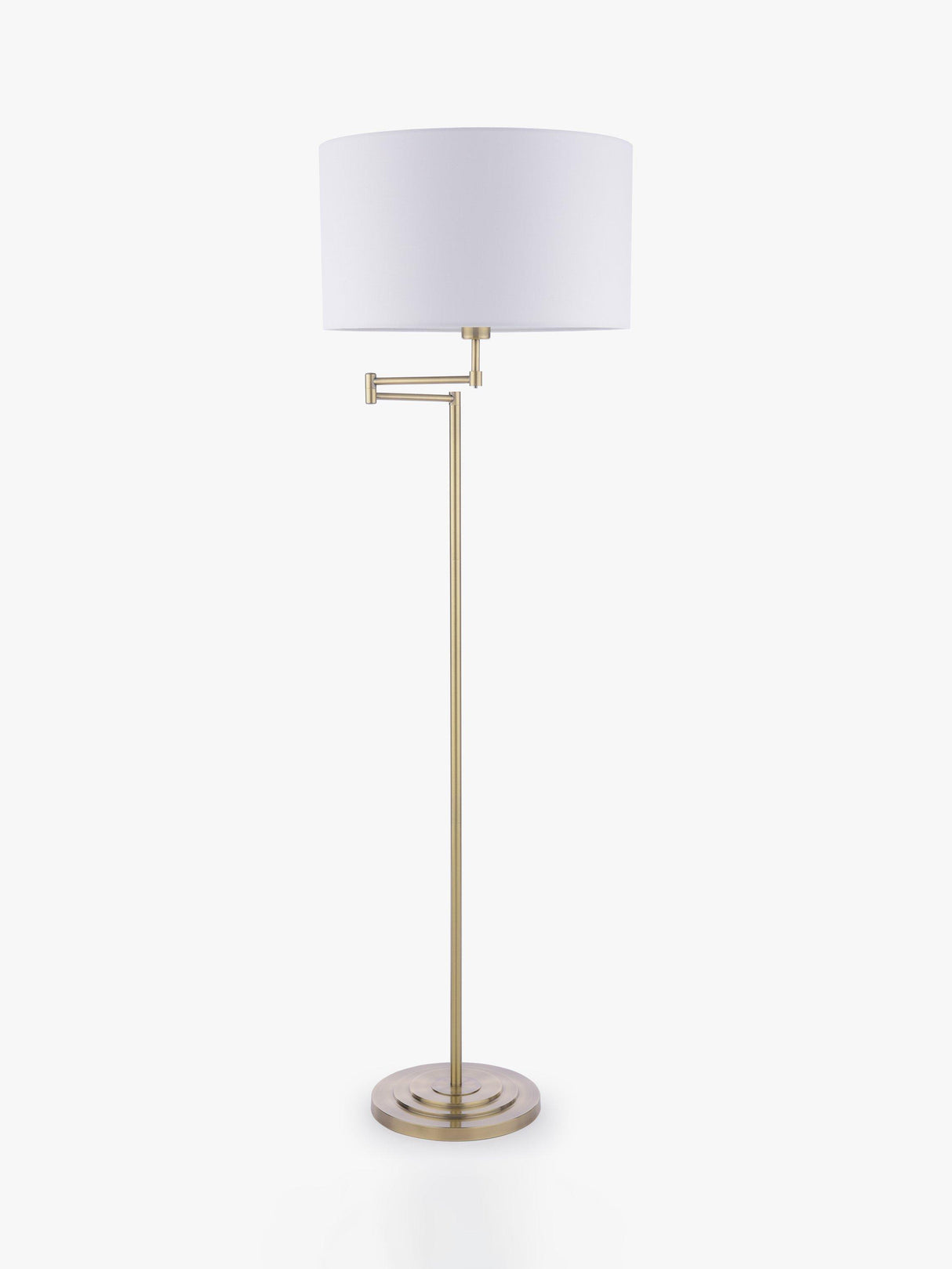 Laura Ashley Marlowe Adjustable Swing Arm Deco Floor Lamp - Antique Brass A