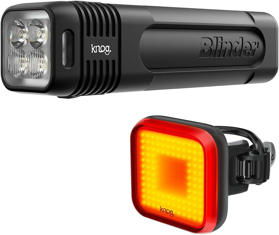 Knog Blinder Pro 600 Blinder Square Front & Rear Bike Light Set - Black
