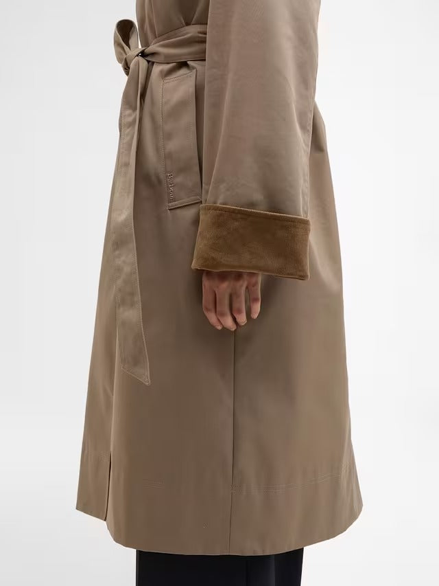 Barbour Women's Reagan Showerproof Longline Trench Coat - Beige - UK 14