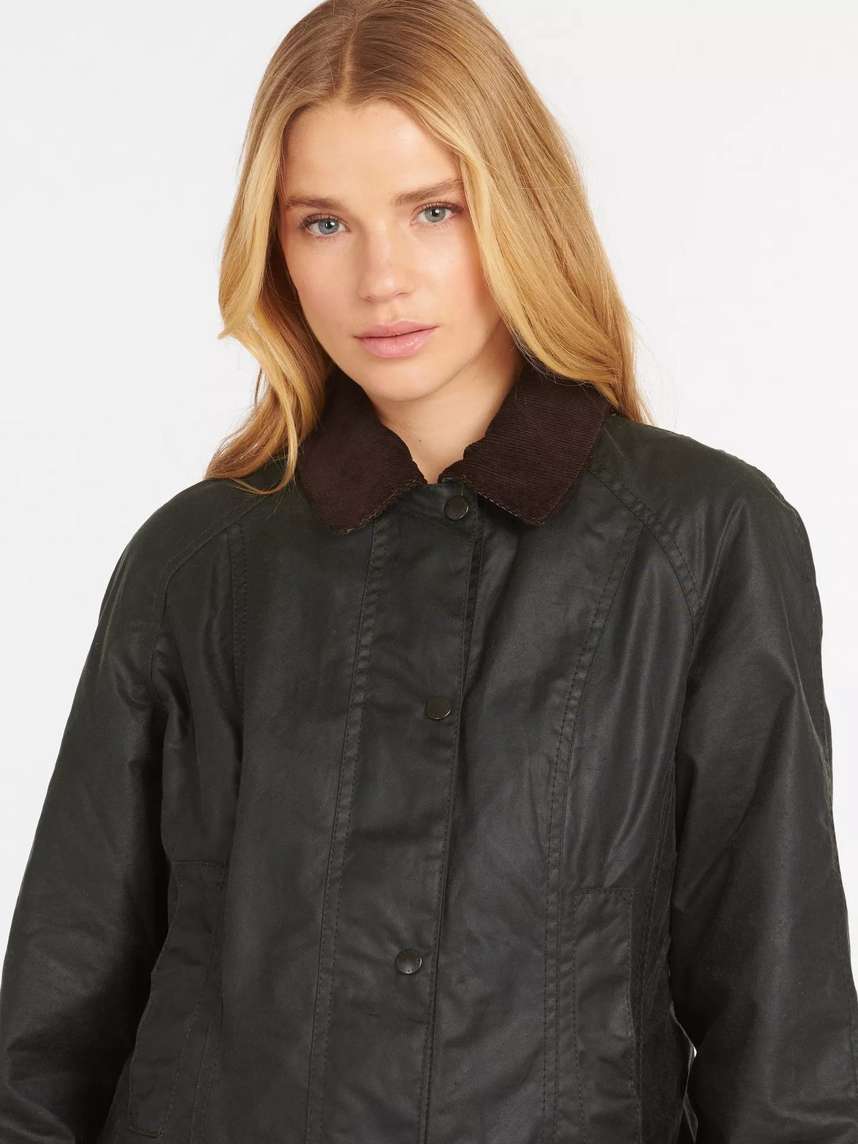Barbour Women's Beadnell Classic Country Style Waxed Jacket - Sage - UK 14