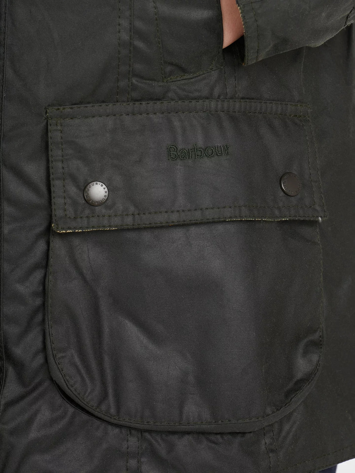 Barbour Women's Beadnell Classic Country Style Waxed Jacket - Sage - UK 14