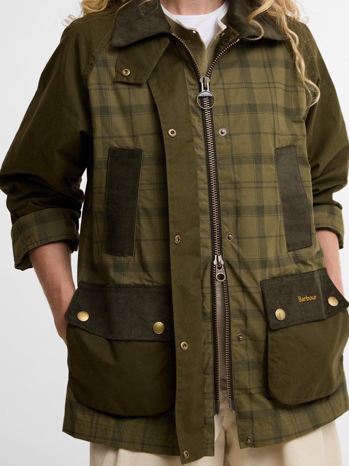 Barbour Icons Modern Beadnell Tartan Women's Casual Jacket Green/Multi UK 10