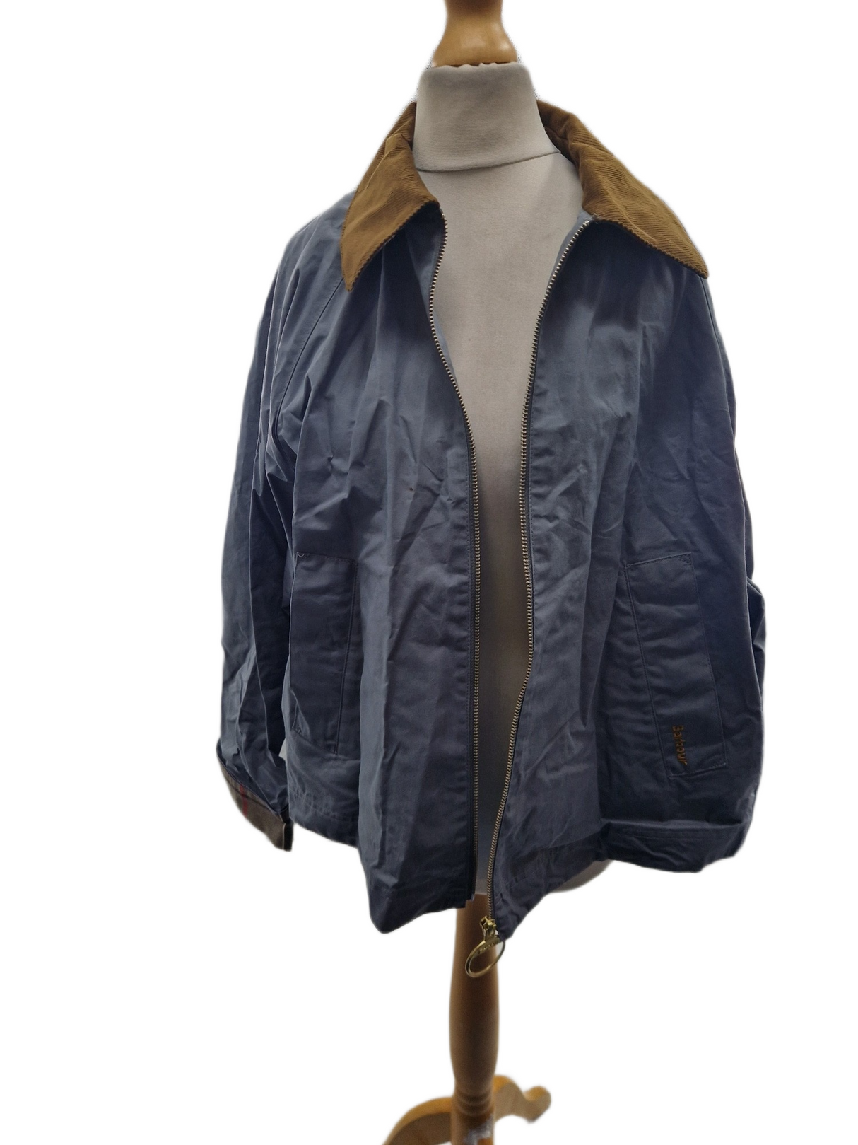Barbour Women's Catlin Barn Short A-Line Zip Jacket - Grey/Brown - UK 12