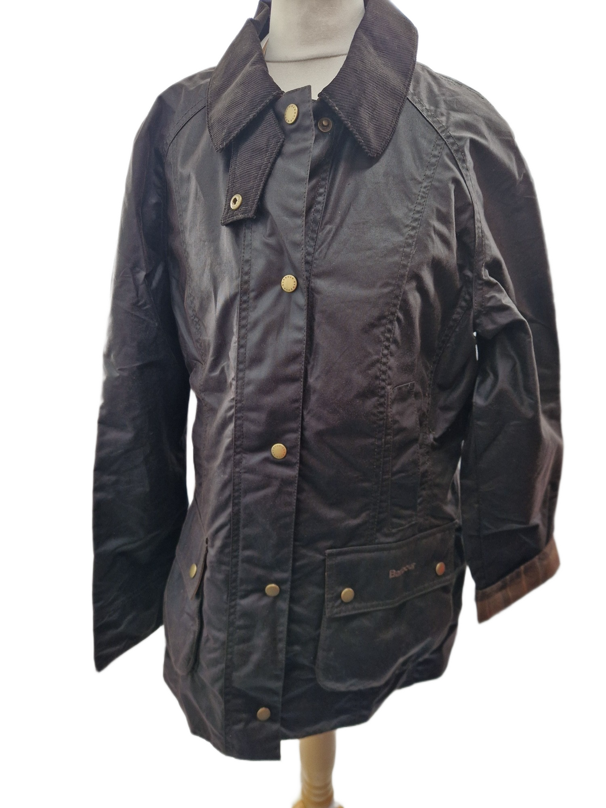 Barbour Beadnell Wax Women's Regular Fit Collared Jacket - Brown - UK 14