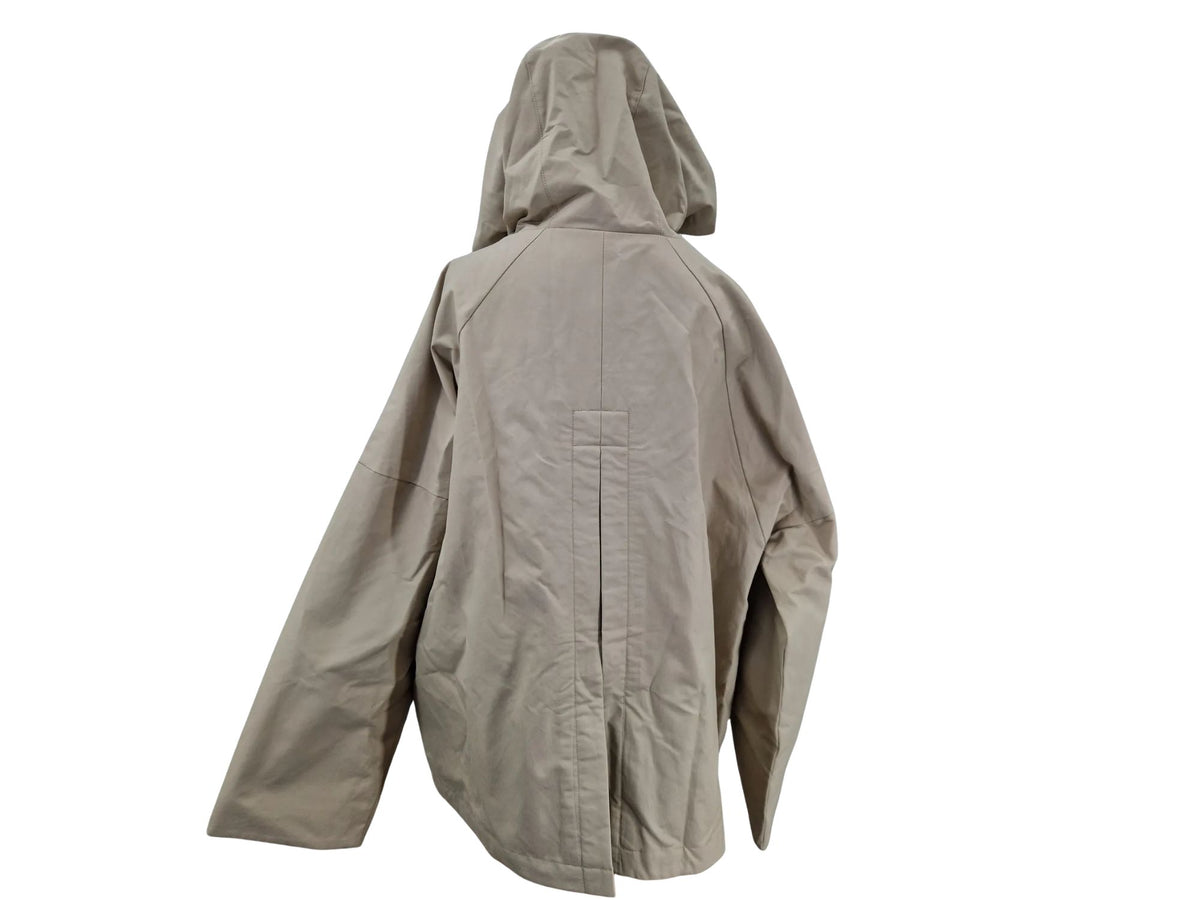Barbour Kingswood Showerproof Hooded Country Jacket - Size 10 - Sand/Navy
