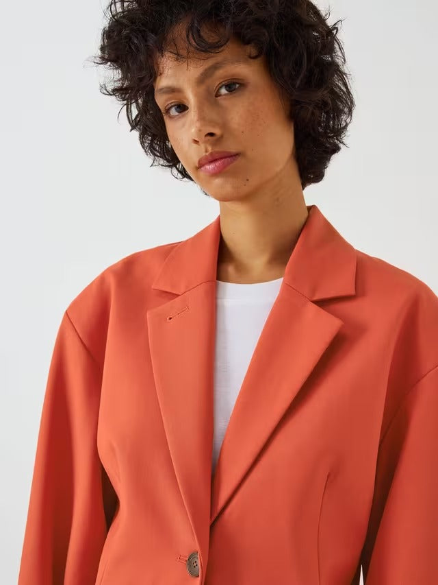 Equipment Women's Acinta Wool Blend Oversized Blazer - Chili Orange - Small