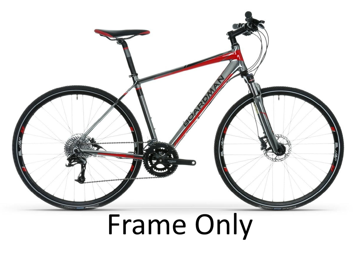 Boardman MX Comp Mens Hybrid Bike Frame Only - Shiny Platinum - Small 45cm