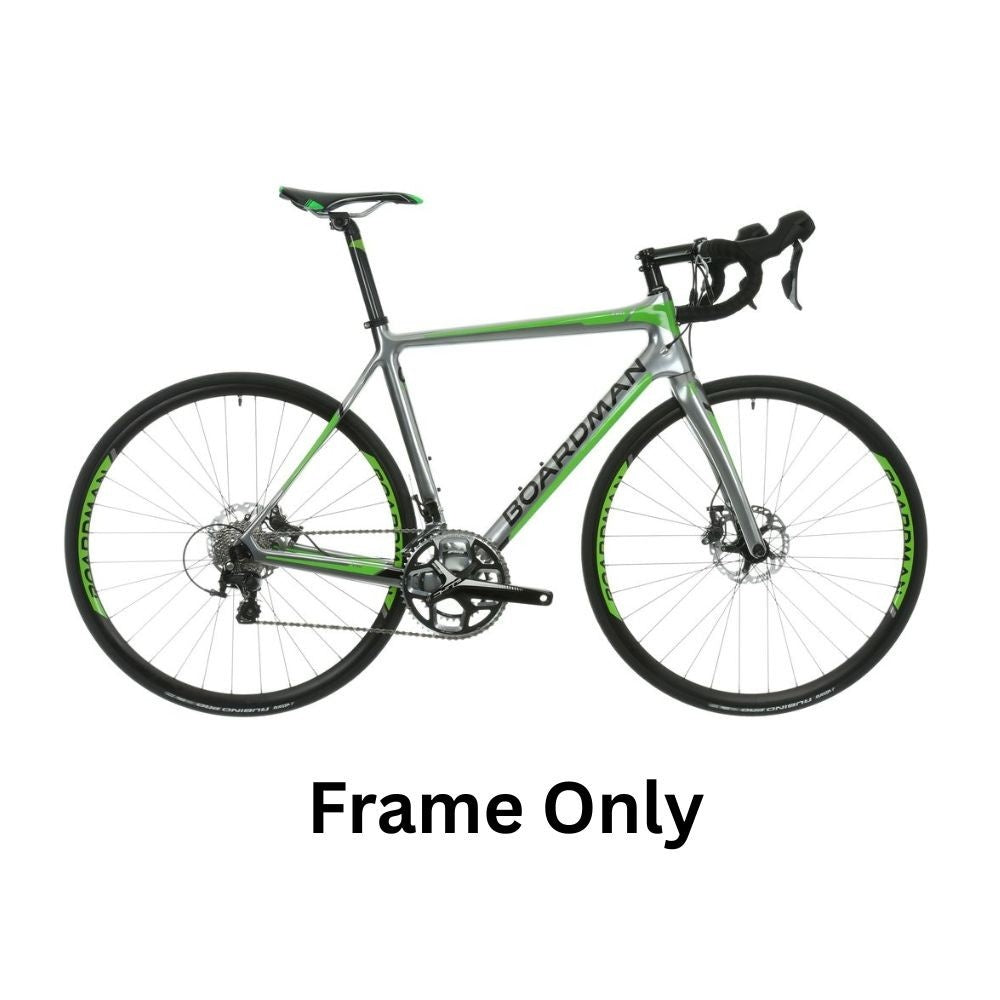 Boardman Road Pro Disc 700c Carbon Bike Frame - Silver/Green - 51.5cm Small