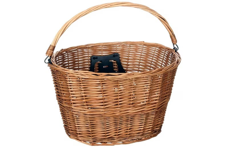 Halfords Front 14L Handlebar Mount Bicycle Quick-Release Carrier Basket