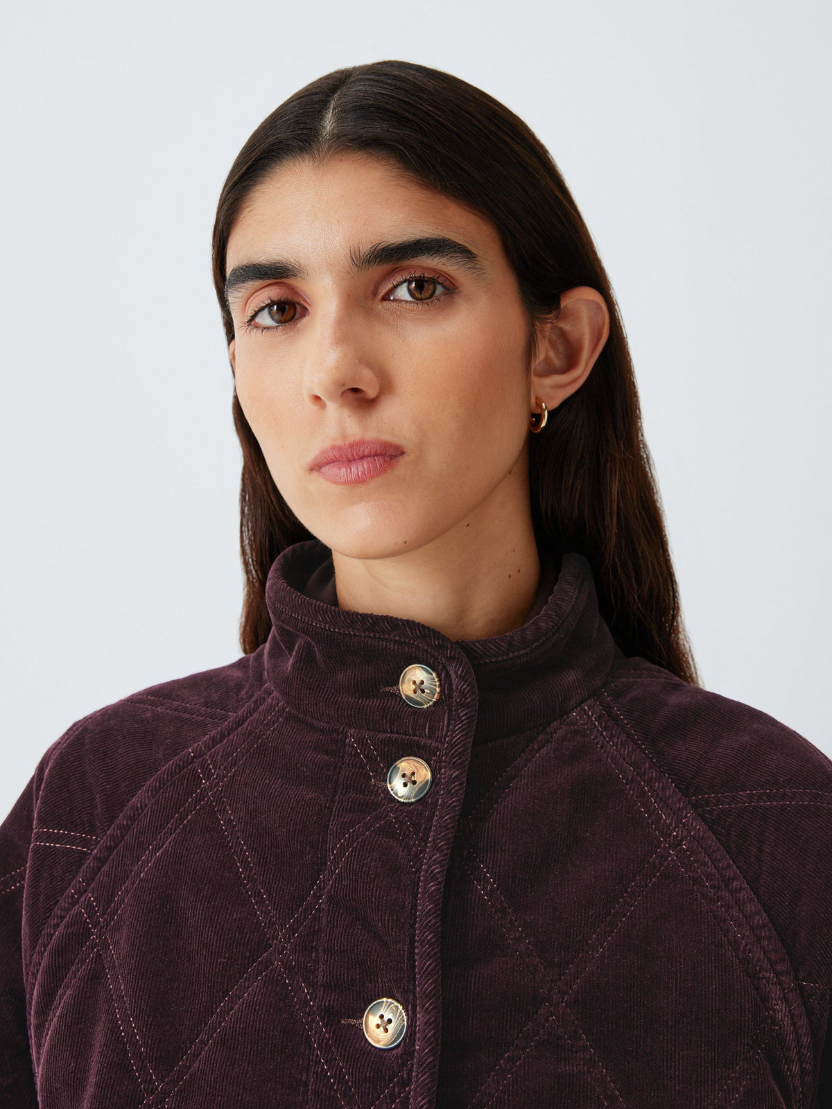 AND/OR Harley Quilted Cotton Blend Corduroy Jacket Size 12 - Dark Burgundy