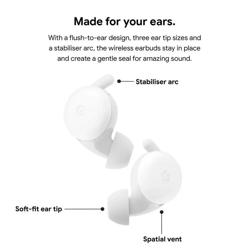 Google Pixel Buds A-Series True Wireless Bluetooth Earbuds - White - Kazoop