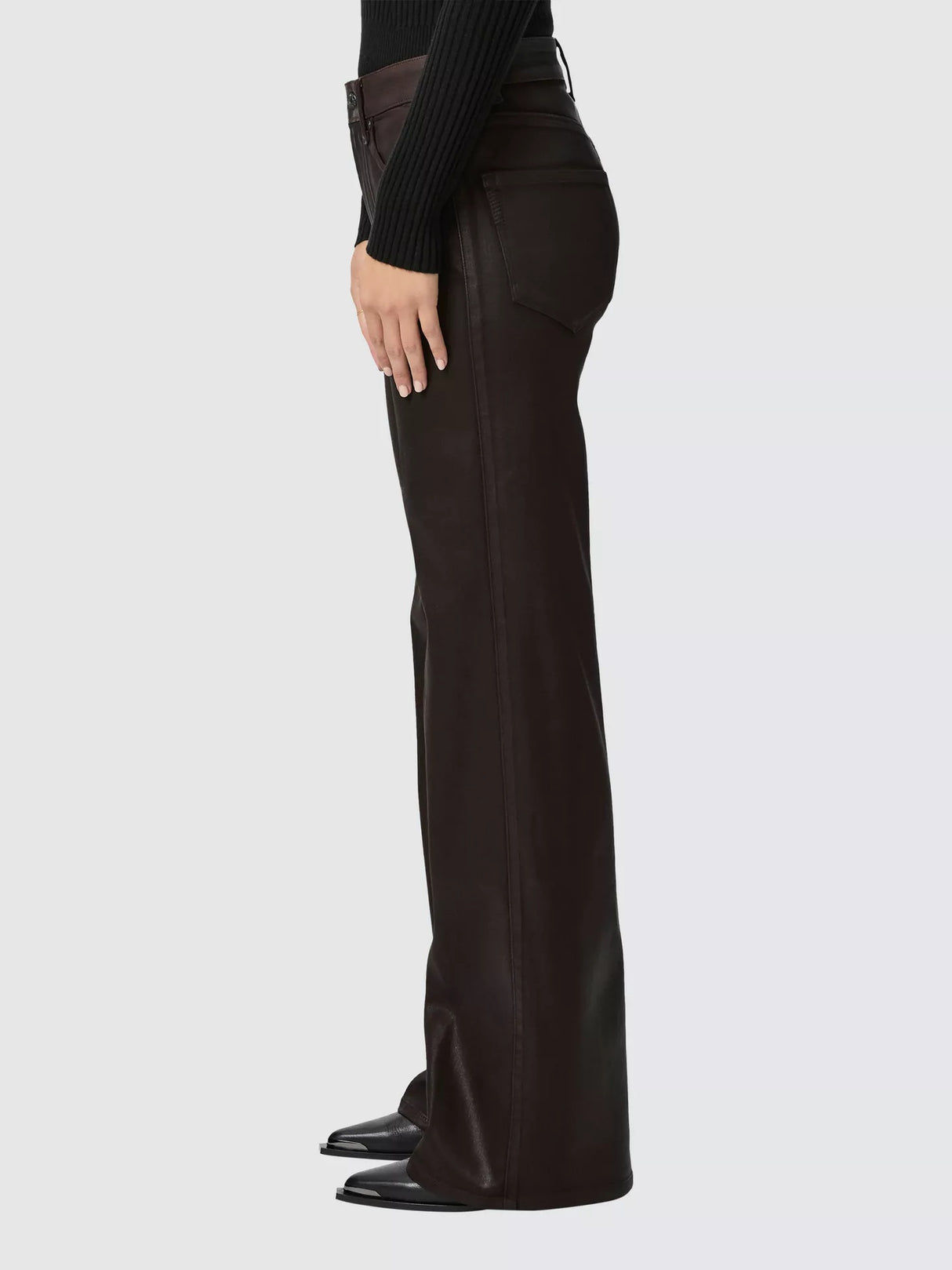 PAIGE Sasha Women's Mid Rise Wide Jeans - Chicory Coffee - Size 26/UK 8-10