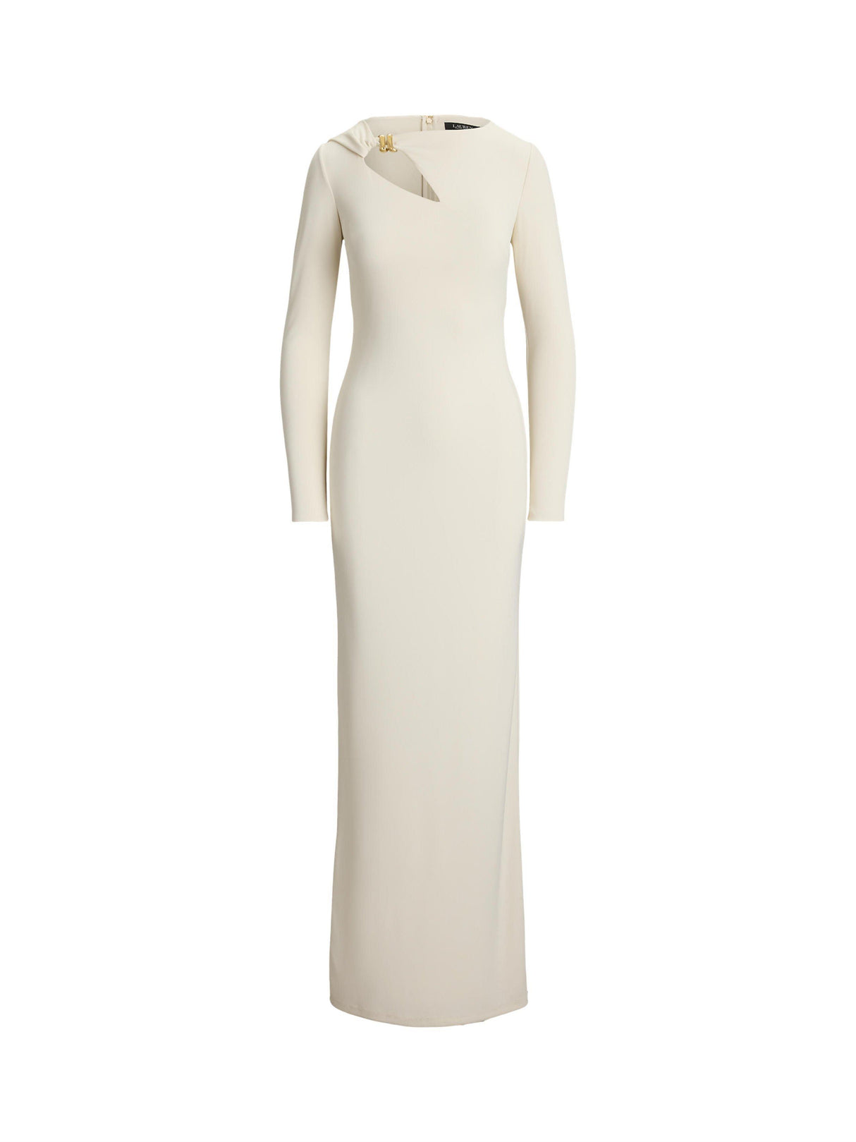 Ralph Lauren Burlince Cut Out Jersey Maxi Dress - Mascarpone Cream - Size 18