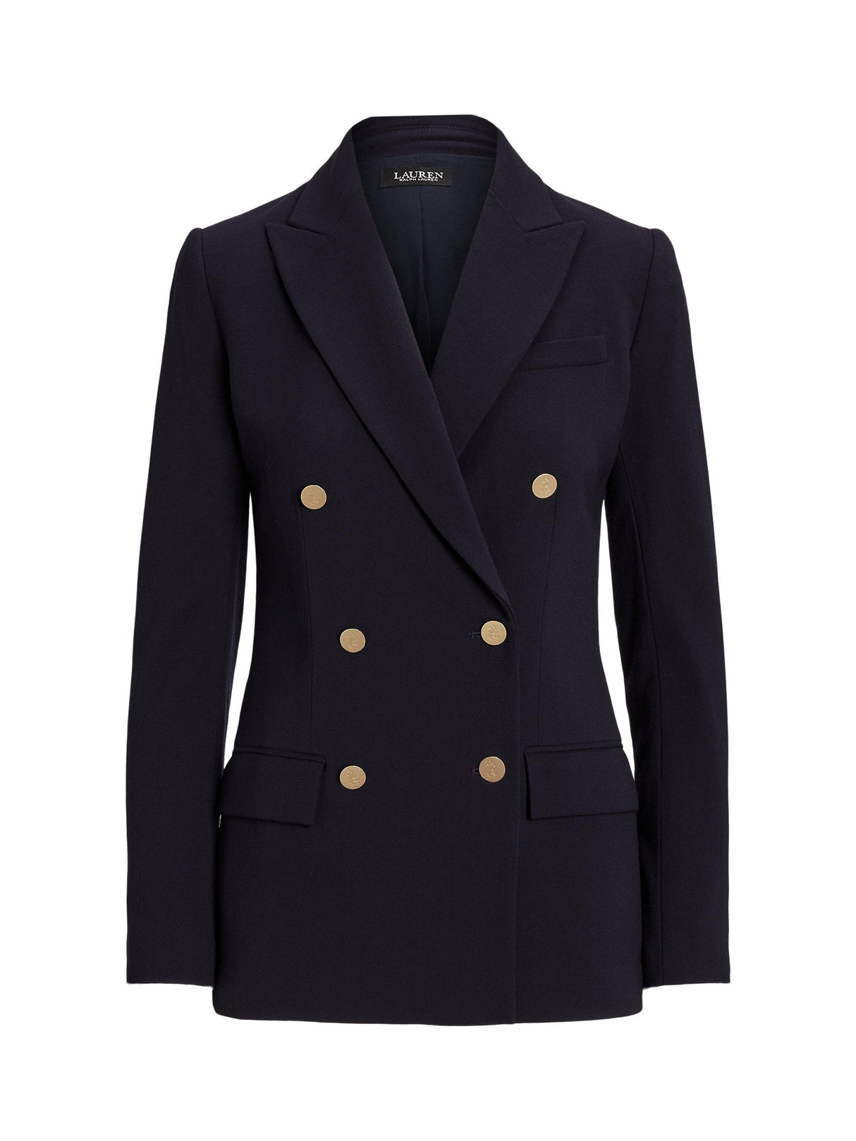 Ralph Lauren Ryen Women's Wool Blend Double Breasted Blazer Navy - Size 6UK