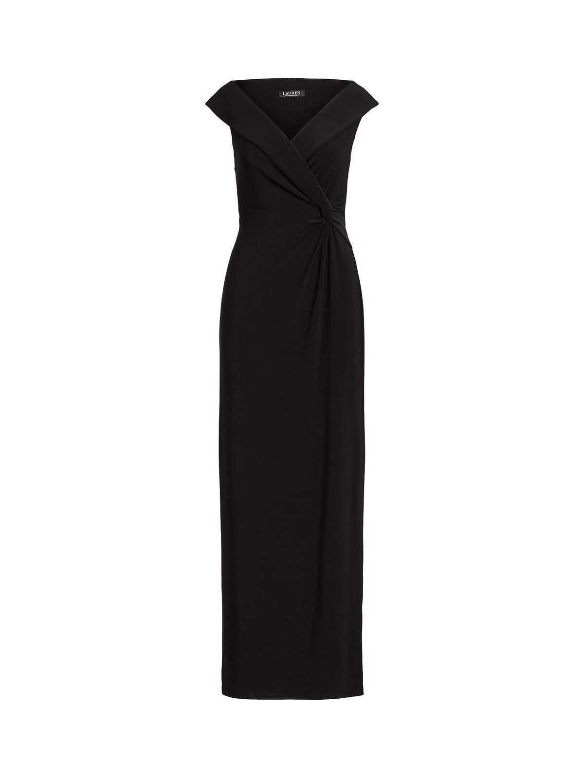 Ralph Lauren Leonidas Floor Length Maxi Dress Column Gown - Black - UK 18