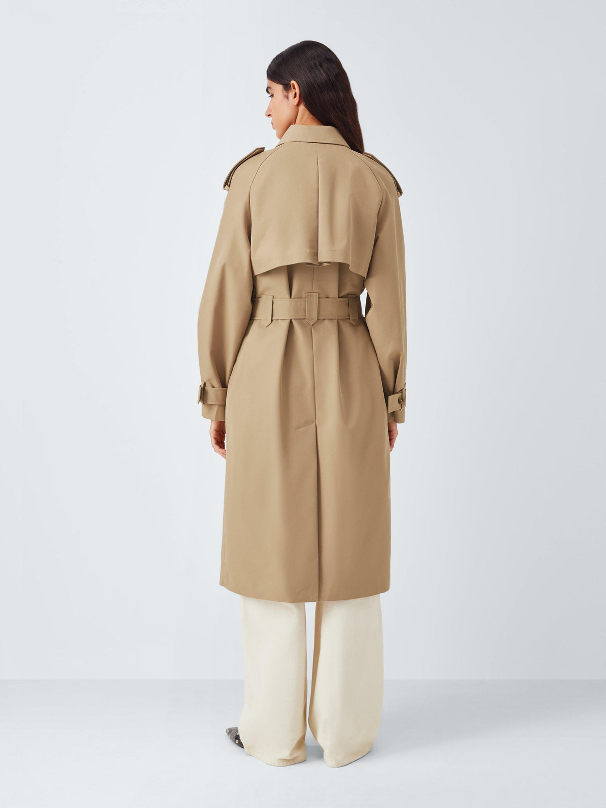 John Lewis Women's Water Repellent Belted Trench Coat - Natural - UK 20