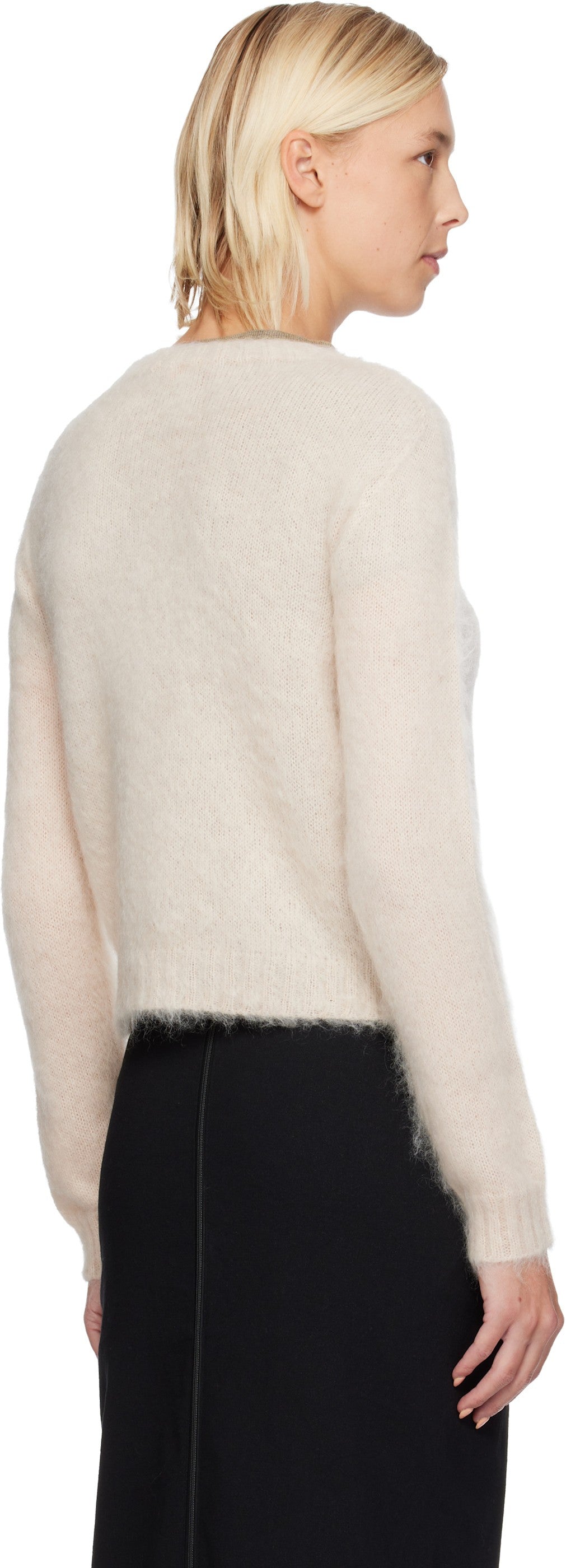 Weekend MaxMara Women's Aceto Knit Mohair Sweater Jumper - Cream - Medium