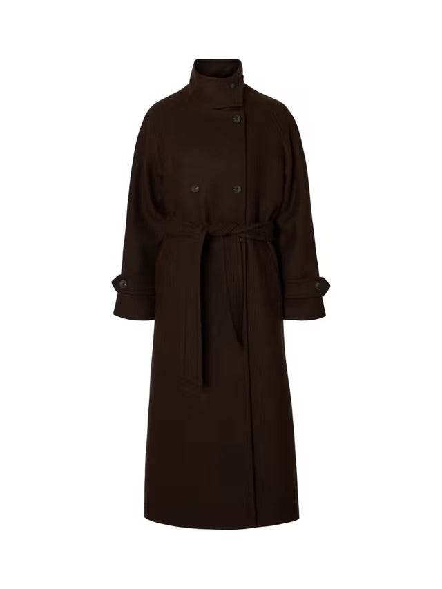 Selected Women's Madeline Wool Blend V Neck Overcoat - Delicioso EU 38/UK 10