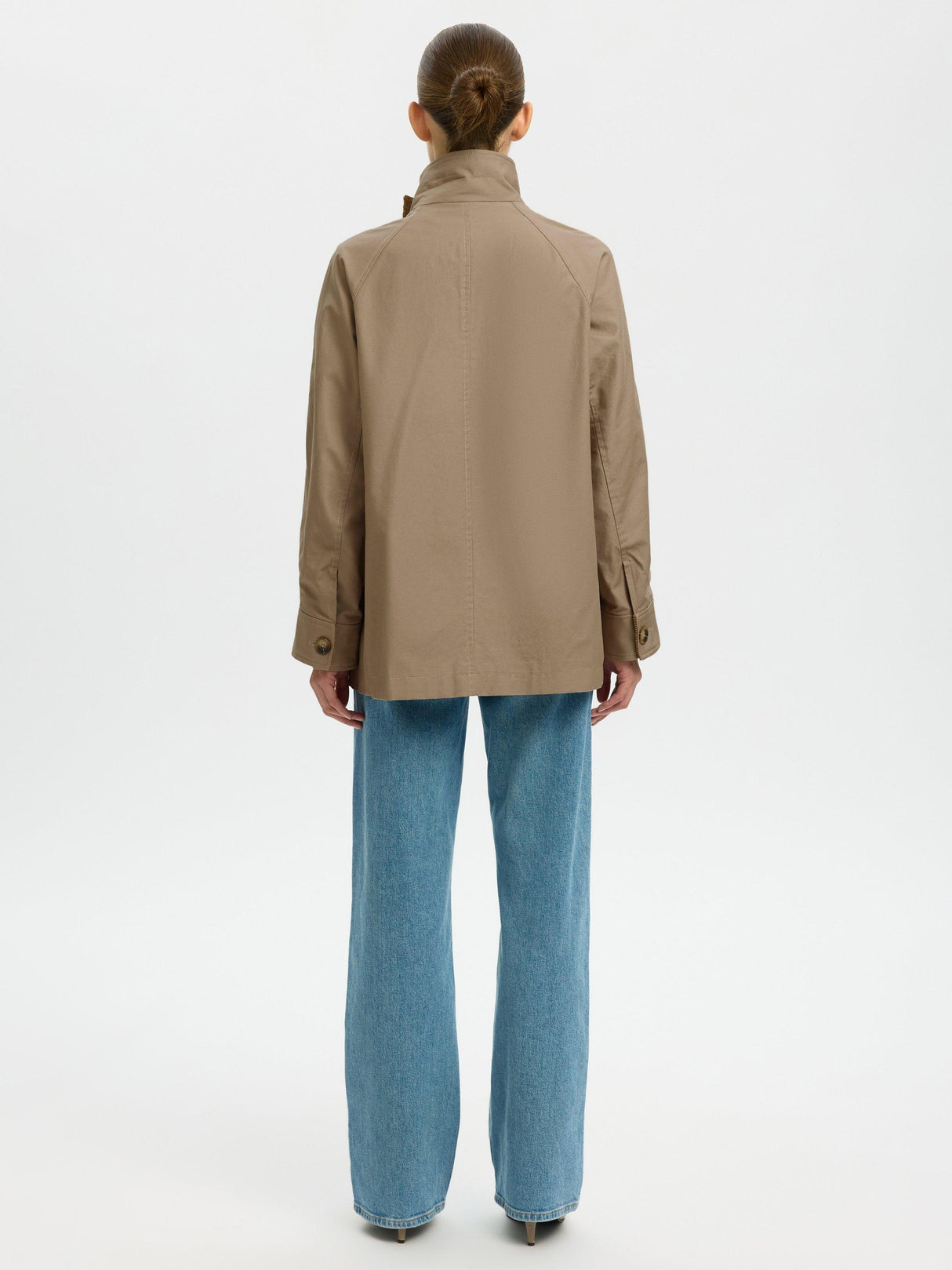 Selected Kylie Oversized Cotton Seasonal Workwear Jacket Weathered Teak - 38