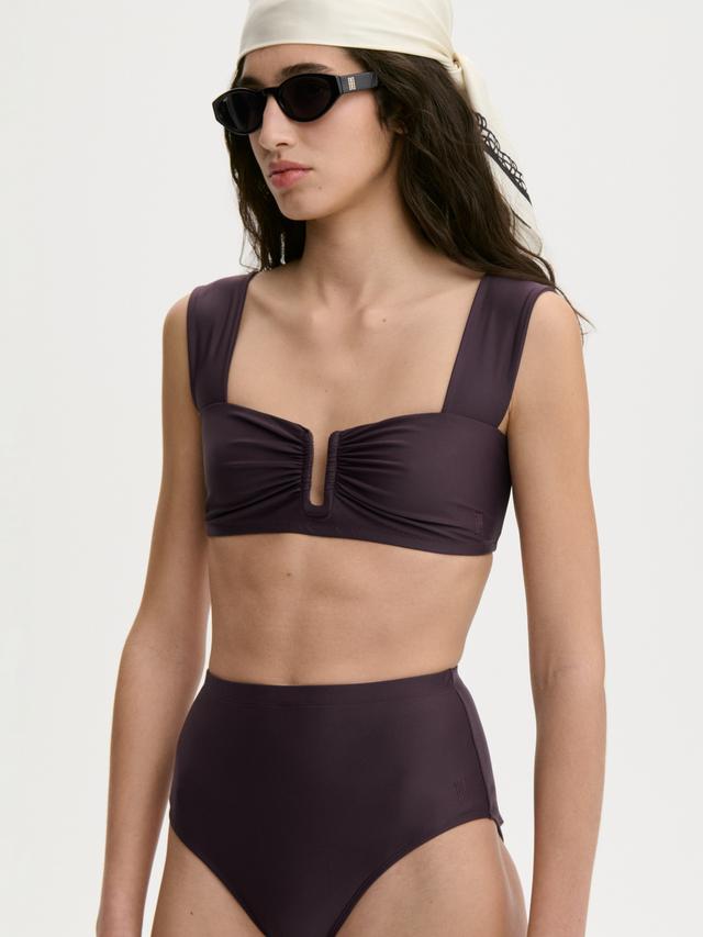 By Malene Birger Belira High Waist Women's Bikini Bottoms Medium - Aubergine