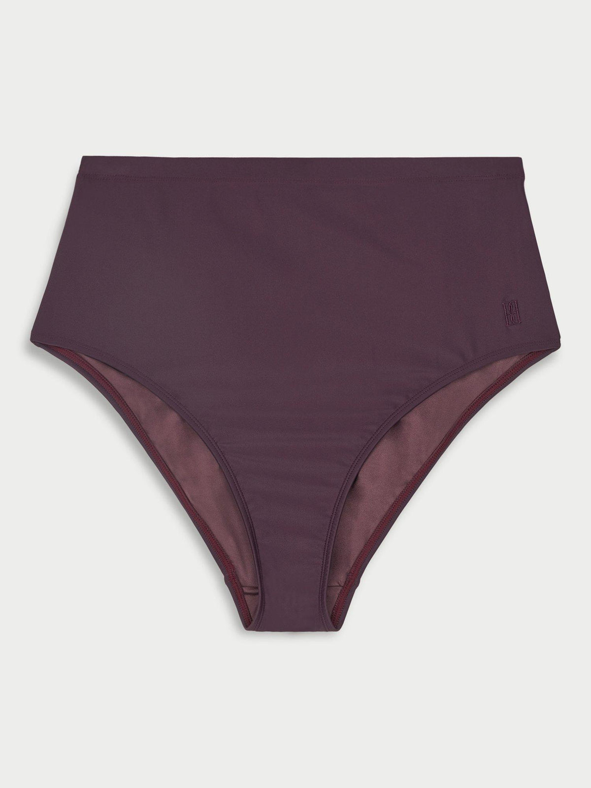 By Malene Birger Belira High Waist Women's Bikini Bottoms Medium - Aubergine
