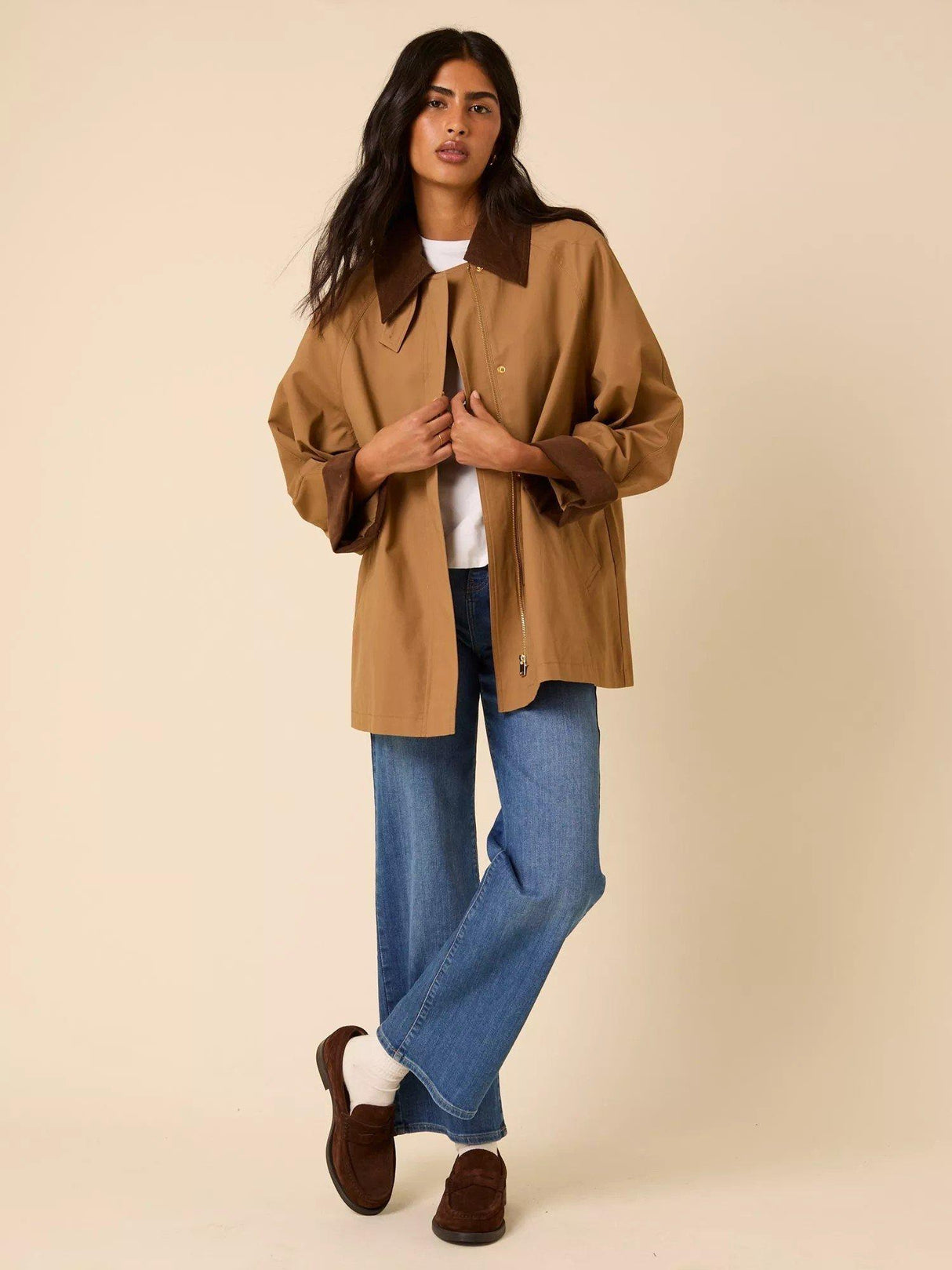 Nobody's Child Freddie Regular Lined Collared Barn Coat - Brown - Medium