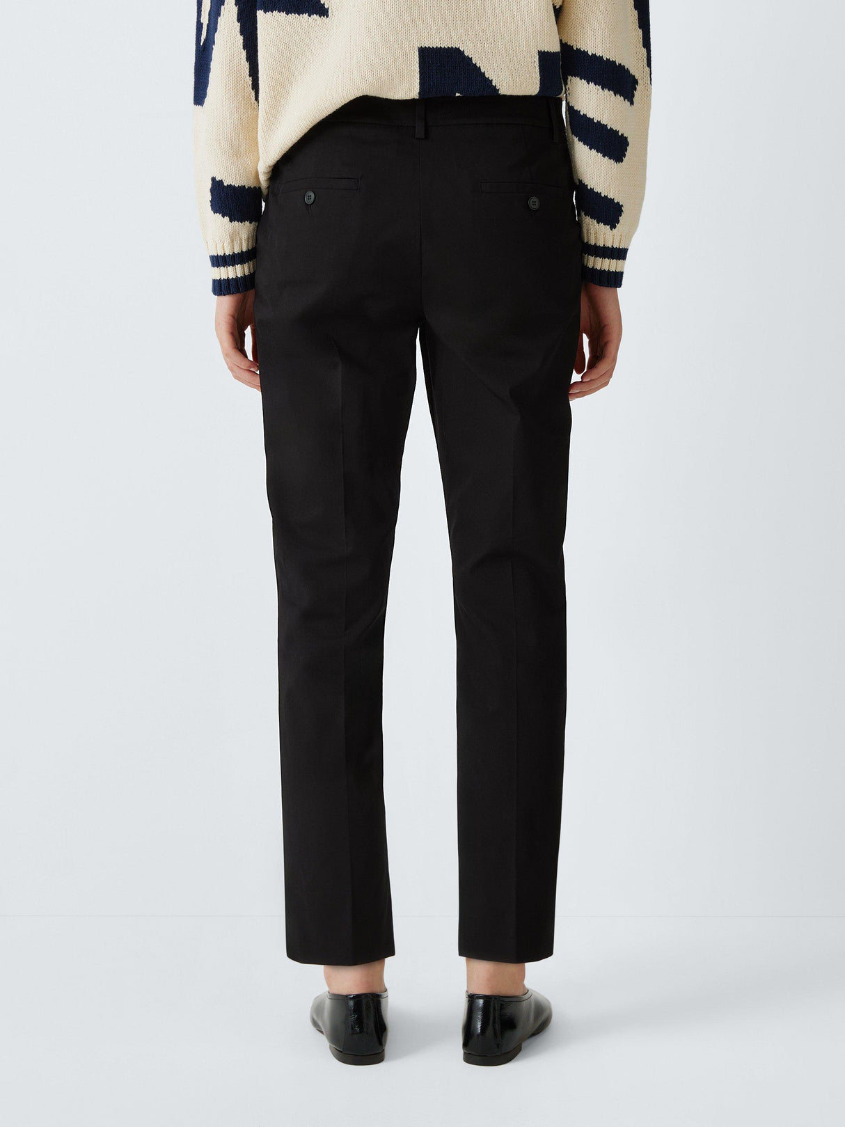 Weekend MaxMara Cecco Straight Mid Plain Women's Trousers - Black - Size 16
