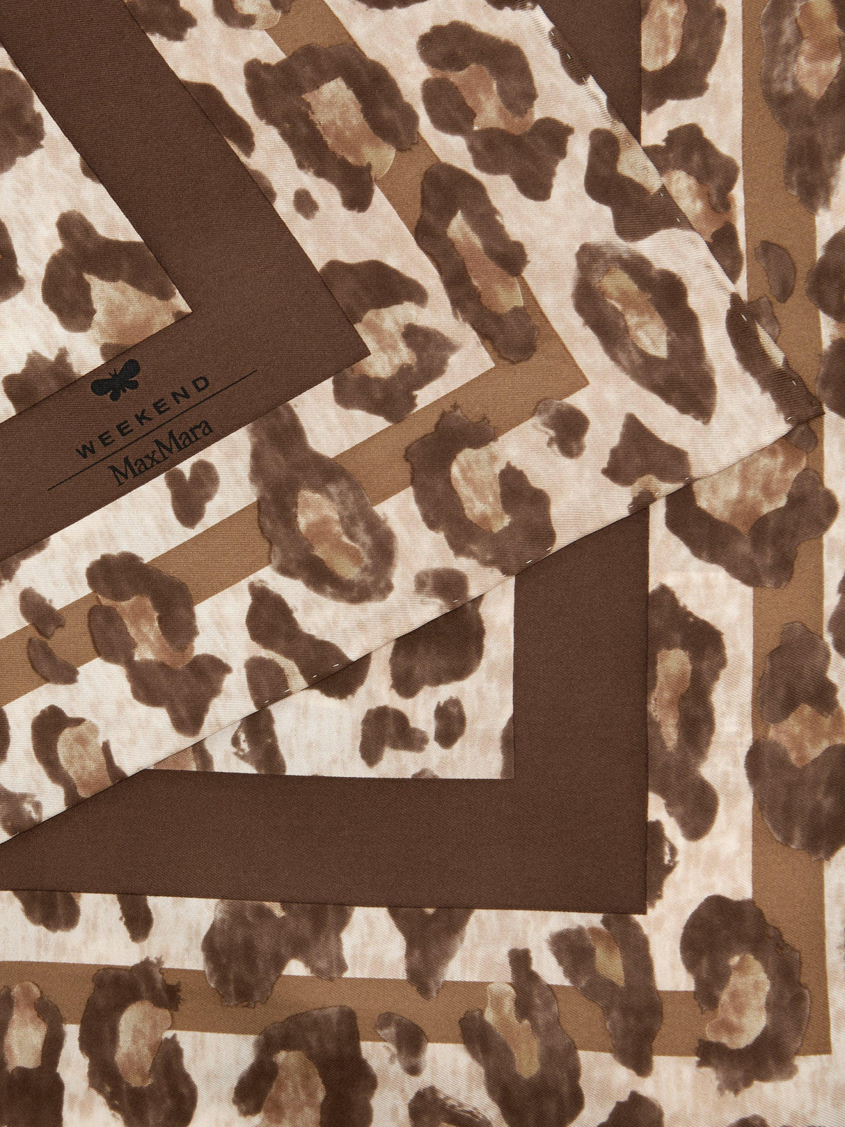 Weekend MaxMara Onesto Women's Leopard Print Pure Silk Scarf - Brown/Multi