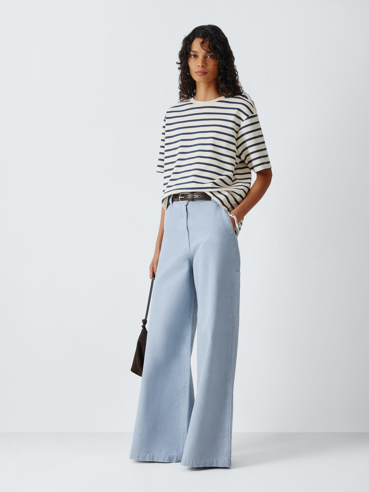 Weekend MaxMara Skipper Women's Regular Denim Trousers - Light Blue UK 8