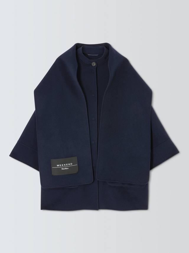Weekend MaxMara Women's Fulcro Wool Mix Casual Short Coat - Navy - UK 8