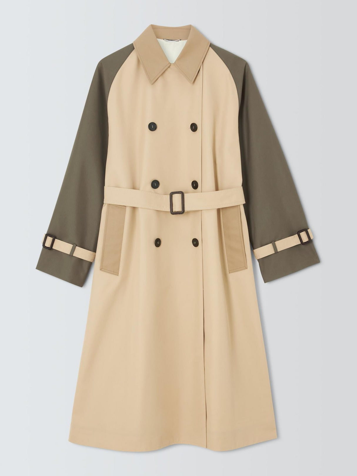 Weekend MaxMara Canasta Women's Longline Trench Coat - Beige/Green - UK 10