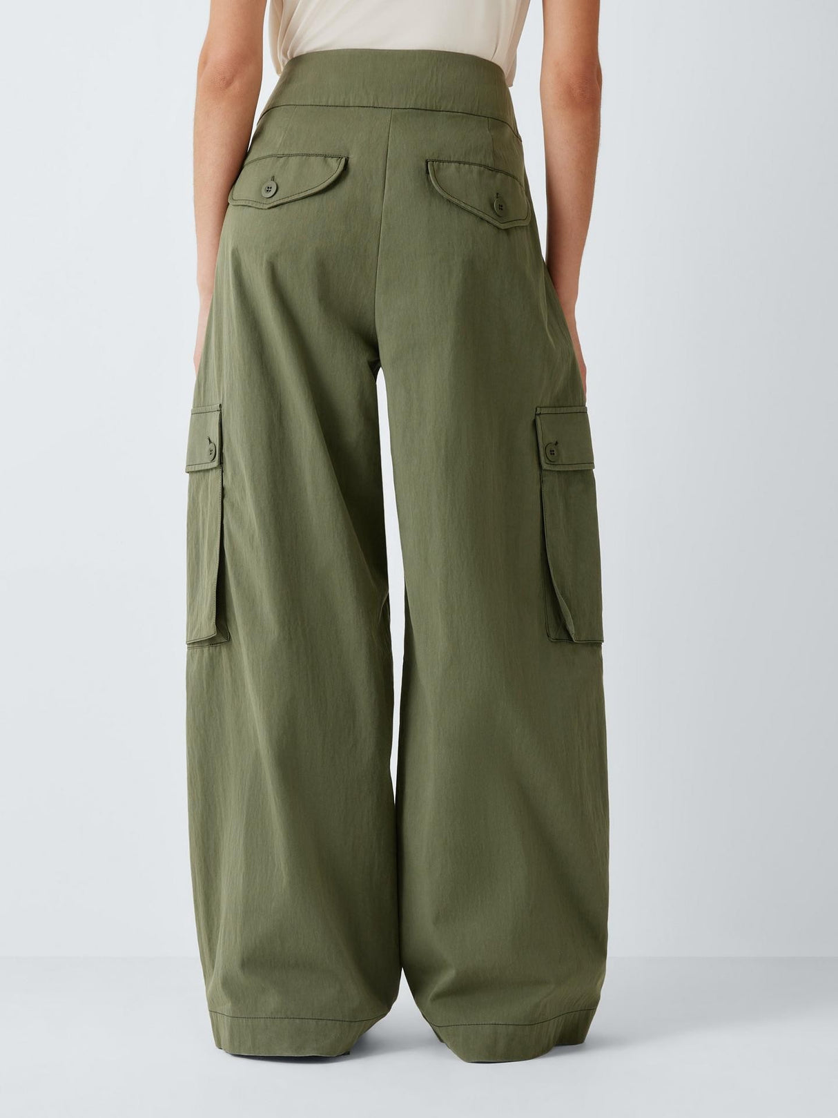 Weekend MaxMara Women's Aquila Cargo Wide Leg Trousers - Dark Green - UK 12