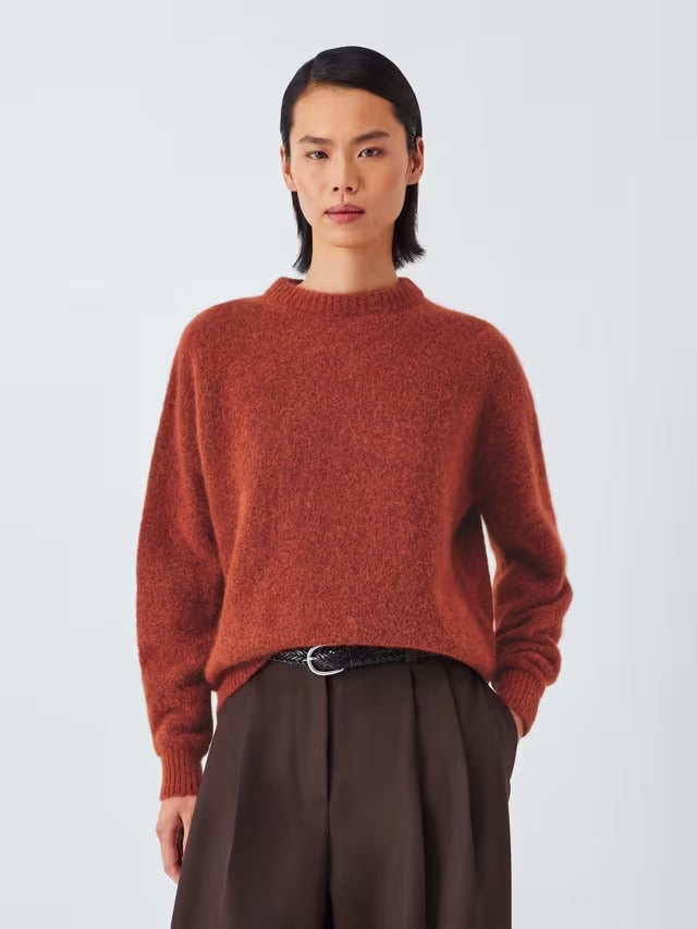 Weekend MaxMara Women's Tuono Crew Neck Wool Rich Jumper - Terracotta - XL