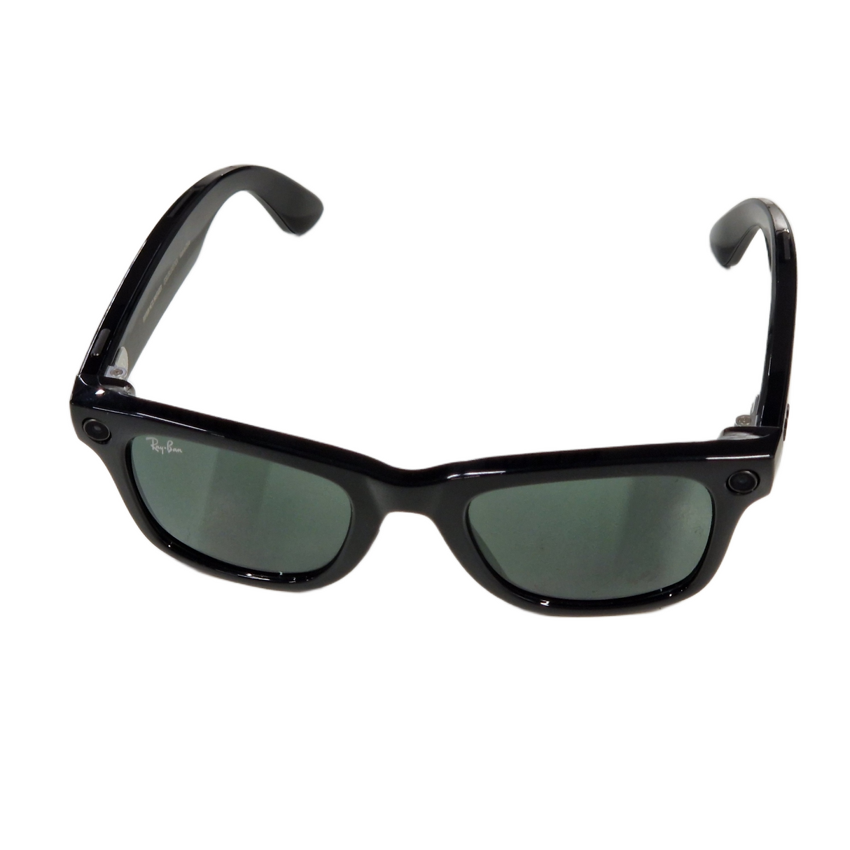 Meta Ray-Ban Meta Wayfarer Unisex Smart Sunglasses - Shiny Black/G15 Green