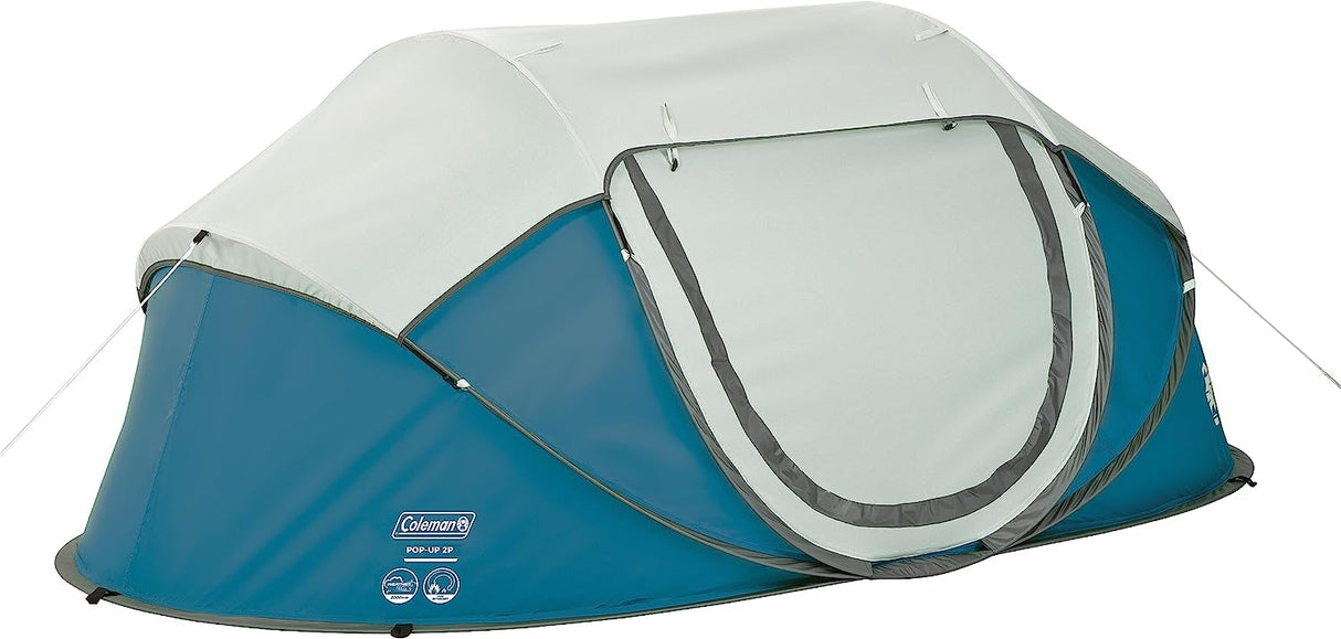 Coleman Galiano 2 Person Fast Pitch Pop Up Waterproof Camping Tent - Blue - Kazoop
