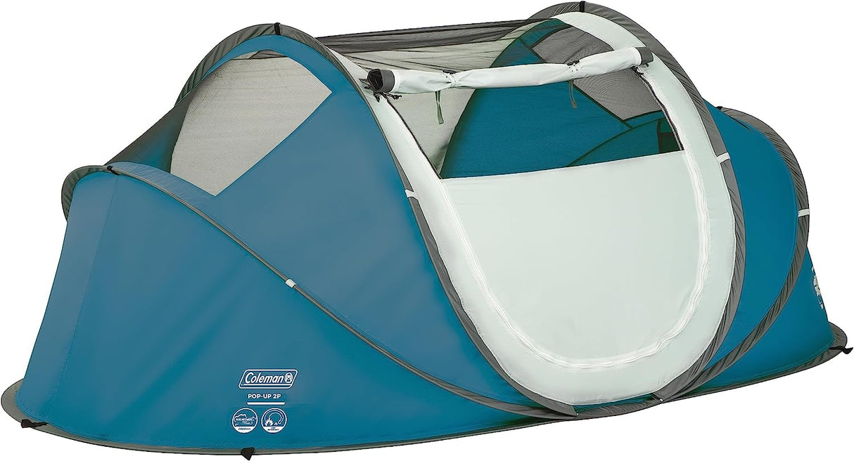 Coleman Galiano 2 Person Fast Pitch Pop Up Waterproof Camping Tent - Blue - Kazoop