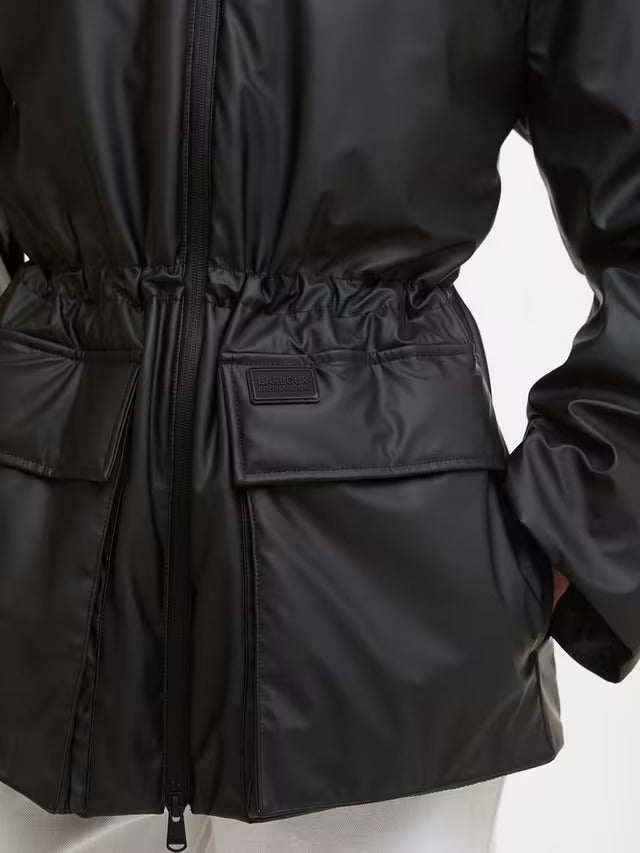 Barbour International Jourdaine Hooded Showerproof Jacket - Black - UK 18