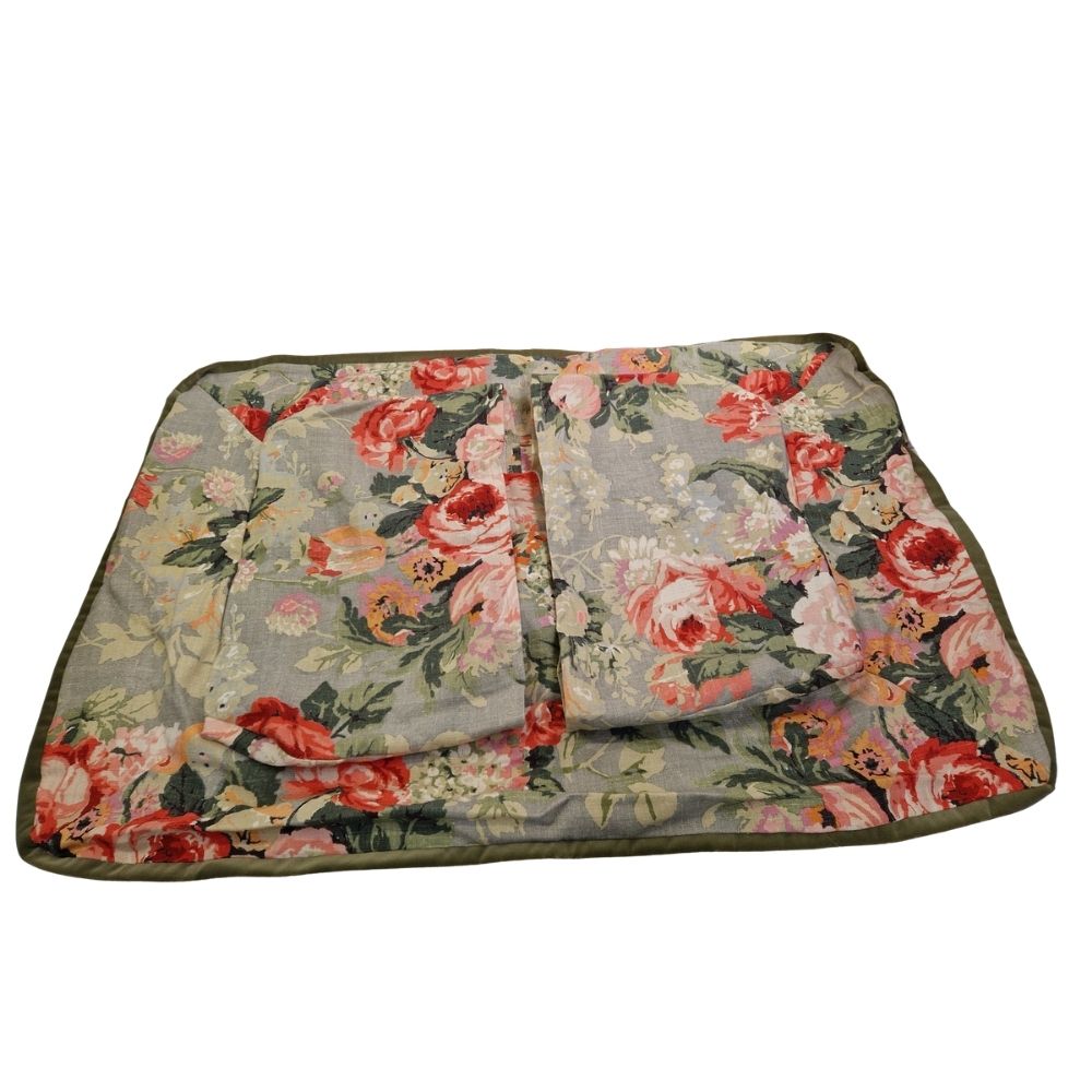 John Lewis Sophie Conran Cocobella Footstool Loose Cover English Grey Skies