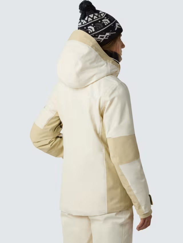 The North Face Lenado Slim Fit Waterproof Ski Jacket - White Dune/Gravel - M