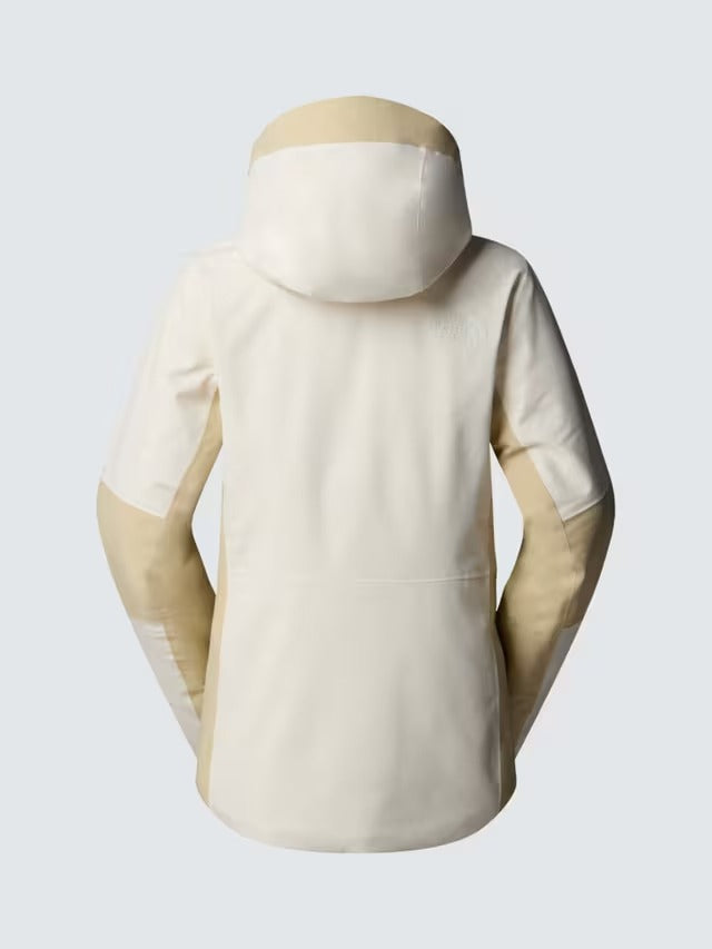 The North Face Lenado Slim Fit Waterproof Ski Jacket - White Dune/Gravel - M