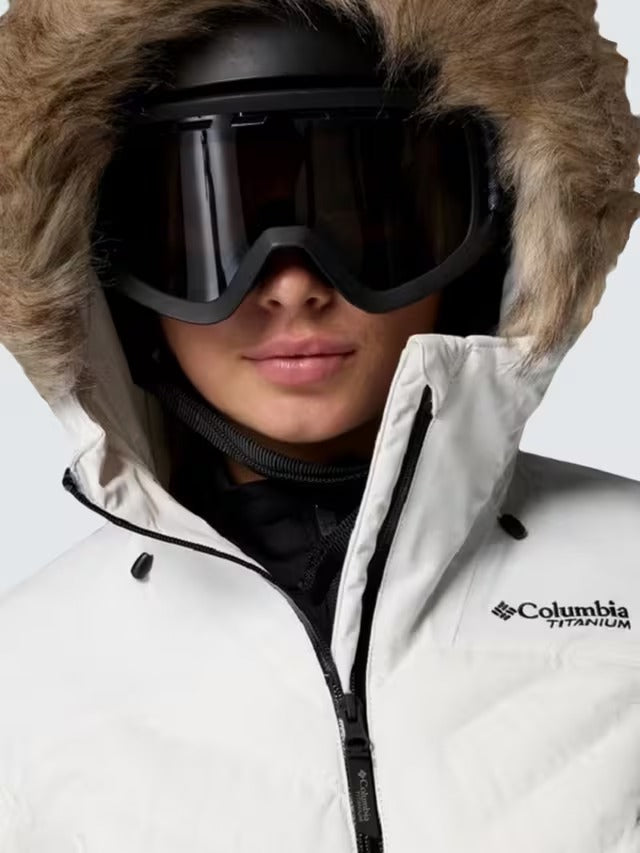 Columbia Womens Bird Mountain Insulated Winter Ski Jacket - Sea Salt - Small