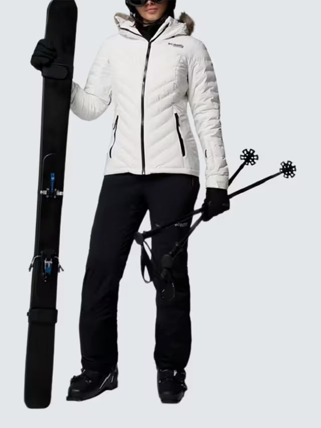 Columbia Bird Mountain Women's Insulated Winter Ski Jacket - Sea Salt - XL