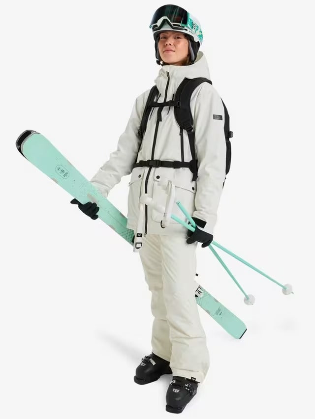 Roxy Women's Stated Technical Snow Winter Ski Jacket - Whisper White - XS